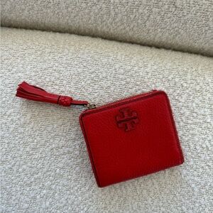 Tory Burch Red Leather Wallet